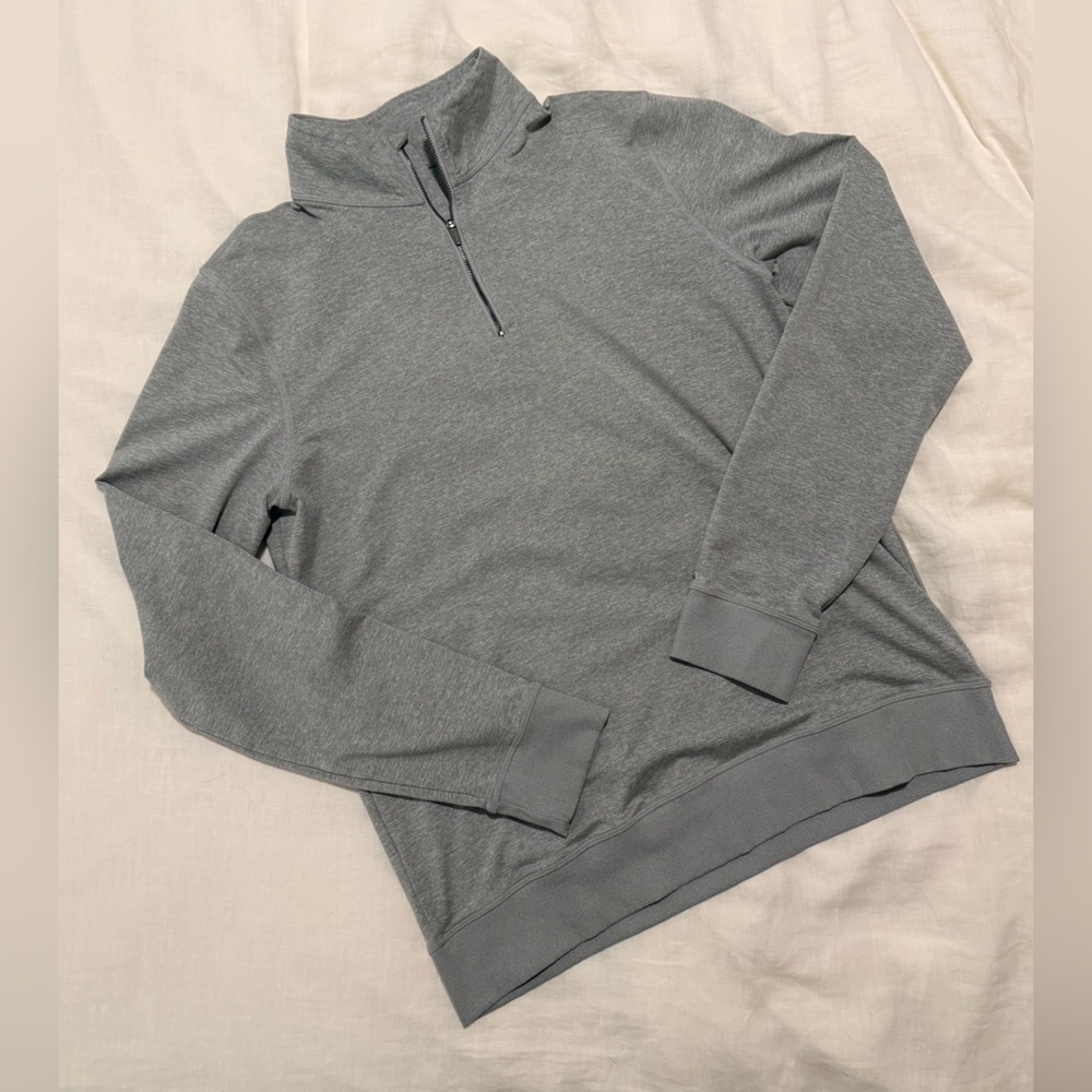 Vuori Coronado Quarter Zip - Light Heather Grey - Men’s Medium
